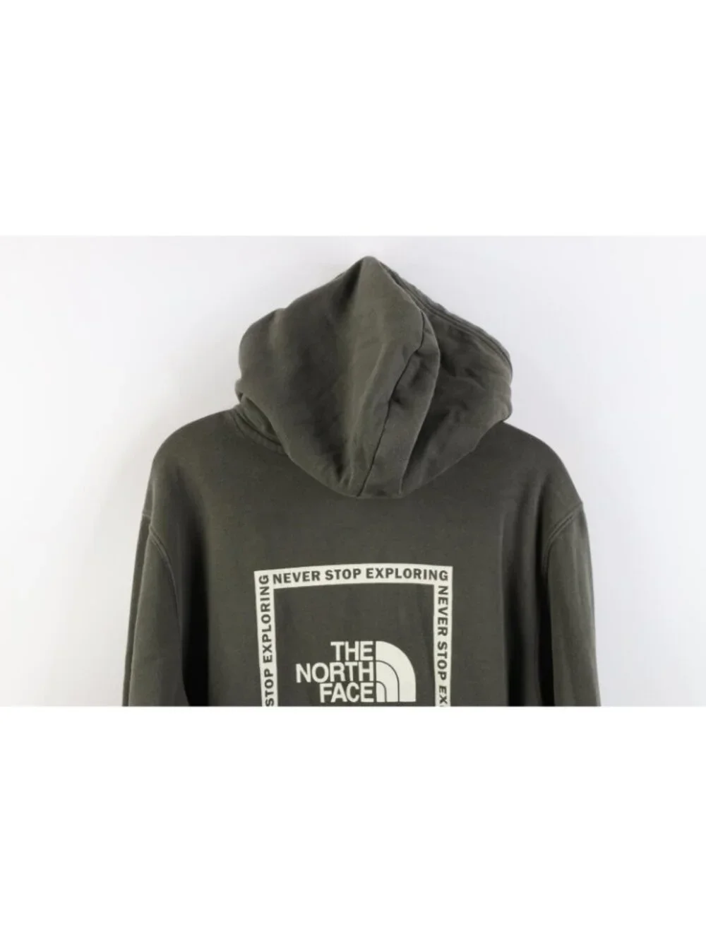 Vtg Y2K The North Face Mens Medium Faded Spell Out Box Logo Hoodie Sweatshirt